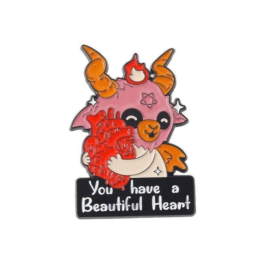 5/$20 Bad Magic Kitty Goat You Have a Wonderful Heart Funny Pin